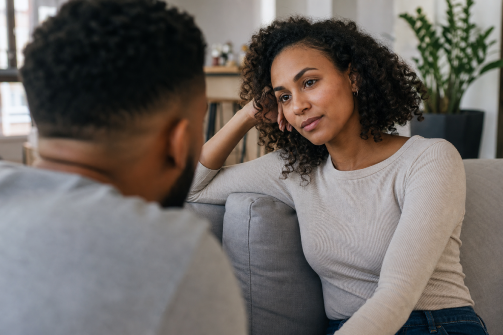 Signs He Only Has Eyes for You 6 He makes room for your feelings without punishing you for having them